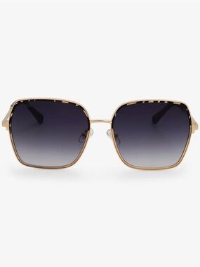 Dax brand Gold Frame Gradient Square Sunglasses - Women